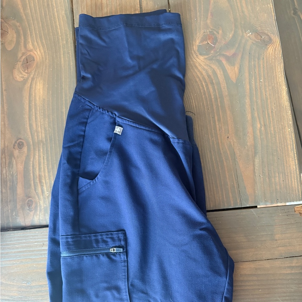 Figs Navy Blue Maternity Pants